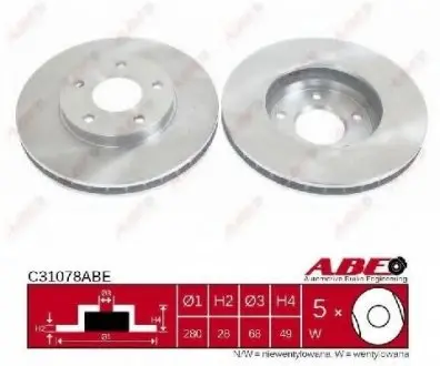 Центрирующий диаметр 106мм ABE C31078ABE