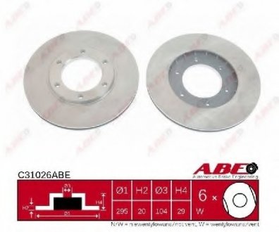 Тормозной диск ABE C31026ABE (фото 1)