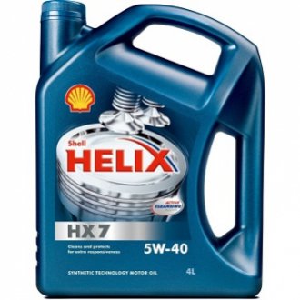 Олива моторна Helix HX7 5W-40 (4 л) SHELL 550040513 (фото 1)