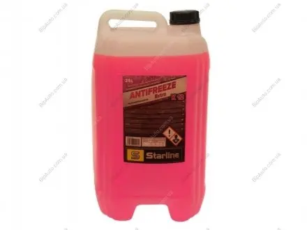 Антифриз K12 / G12+ / концентрат / 25л. / этиленгликоль / розовый / (VW TL774D/F, MB 325.3 NA K12-25 STARLINE NAK1225
