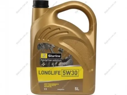 Моторна олива LONGLIFE / 5W30 / 5л. / (ACEA C3, API SN/CF, VW 504.00/507.00) NA LG-5 STARLINE NALG5