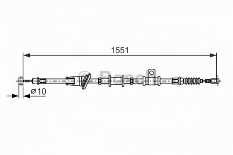 Трос, стояночная тормозная система BOSCH 1987482400 (фото 1)