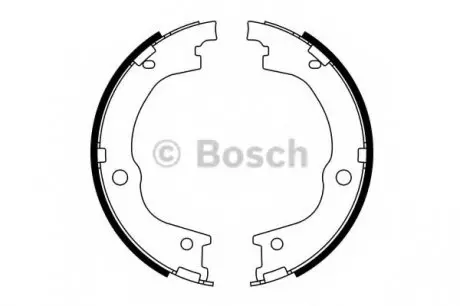 Комплект тормозных колодок, стояночная тормозная система 0 986 487 780 BOSCH 0986487780