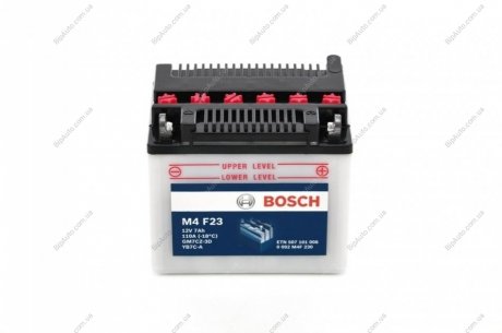 Стартерна акумуляторна батарея, Стартерна акумуляторна батарея BOSCH 0 092 M4F 230 (фото 1)