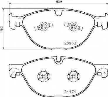 Тормозные колодки дисковые P 36 029 BREMBO P36029