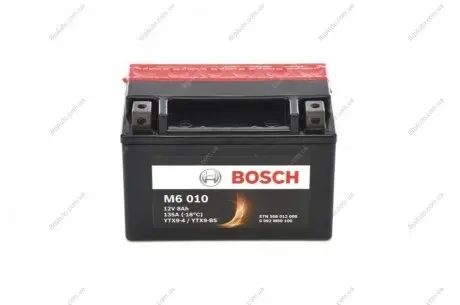 Стартерная аккумуляторная батарея, Стартерная аккумуляторная батарея BOSCH 0092M60100 (фото 1)