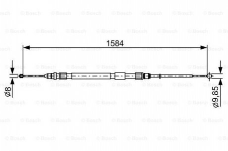 Трос, стоянкова гальмівна система BOSCH 1987482491 (фото 1)