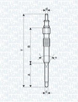 Ьwieca arowa GRANDE PUNTO SEDICI 1.9 05-, SMART 0.8CDI MAGNETI MARELLI UC39A (фото 1)