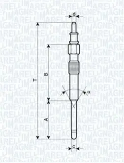 Ьwieca arowa GRANDE PUNTO SEDICI 1.9 05-, SMART 0.8CDI MAGNETI MARELLI UC39A
