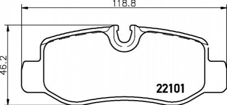 Тормозные колодки задние MERCEDES-BENZ BREMBO P50126 (фото 1)