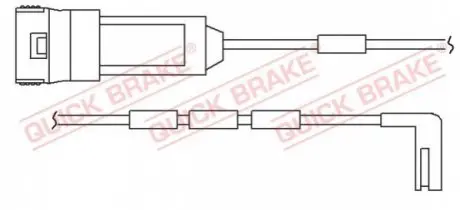 Czujniki klockєw OMEGA A /P/ 675mm/2szt 1,8/2,0/2,3D/2,4 QUICK BRAKE WS0124A (фото 1)