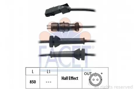 Датчик швидкості(ABS) 21.0035 FACET 210035