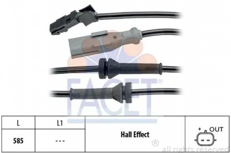 Датчик скорости (ABS) 21.0144 FACET 210144