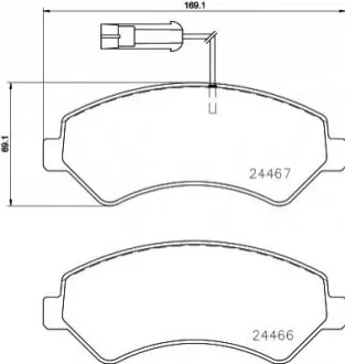 Гальмівні колодки дискові P23 161 BREMBO P23161 (фото 1)
