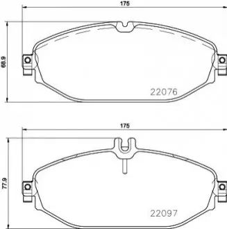 Тормозные колодки дисковые BREMBO P50124