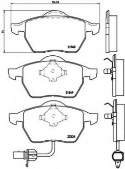 Комплект тормозных колодок, дисковый тормоз P 85 060 BREMBO P85060 (фото 1)