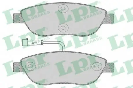 Комплект гальмівних колодок, дискове гальмо LPR 05P1268