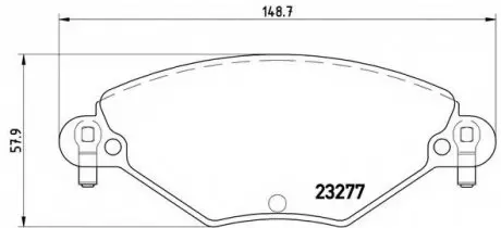 Комплект гальмівних колодок, дискове гальмо P 61 071 BREMBO P61071 (фото 1)