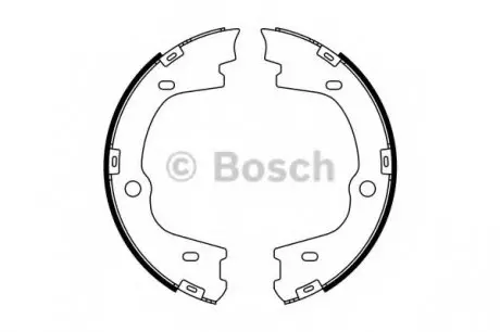 Комплект гальмівних колодок, стоянкова гальмівна система BOSCH 0986487778