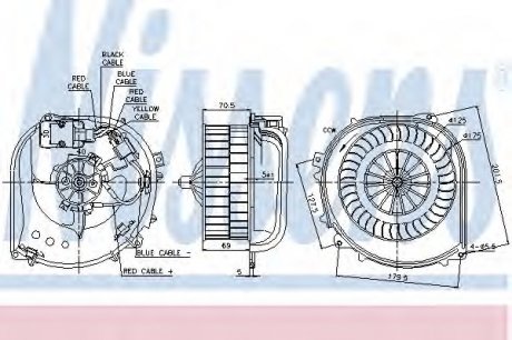 Вентилятор салону NIS NISSENS 87100