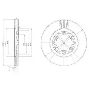 Тормозной диск Delphi BG3809