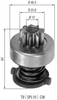 Бендікс стартера MAGNETI MARELLI AMB0122 (фото 1)