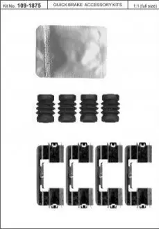Монтажний компл.,гальм.колодки QB109-1875 QUICK BRAKE 1091875
