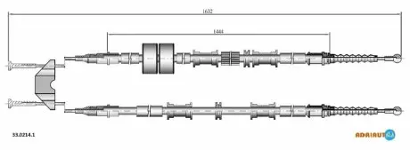 Тросик стояночного тормоза 33.0214.1 ADRIAUTO 3302141
