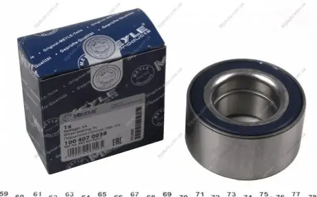 Подшипник ступицы Audi 80/ A4/ Passat -01 (39/41x75x37) MEYLE 1004070038 (фото 1)