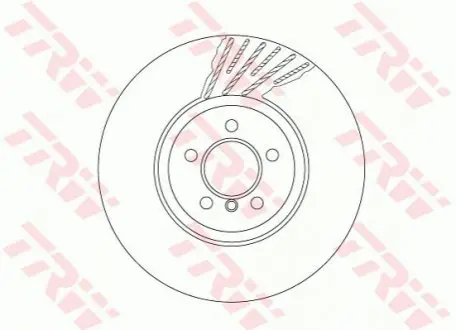 Диск тормозной BMW 5 (F07,F10)/ 7(F01,F02) "FL "D=374mm "08>> TRW DF6613S