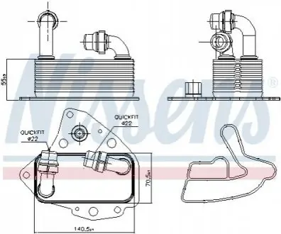 Масляный Радіатор OPEL INSIGNIA A (08-) 2.0 CDTi NISSENS 90803