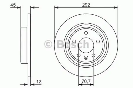 Тормозной диск BOSCH 0986479C58
