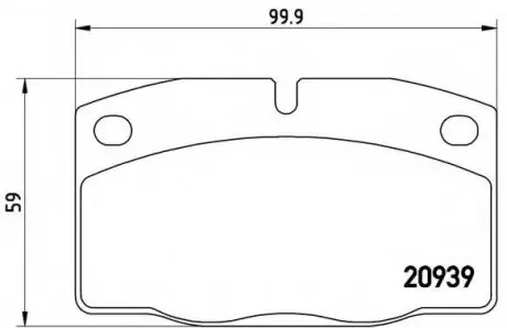 Комплект тормозных колодок, дисковый тормоз P 59 005 BREMBO P59005