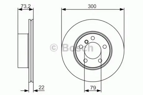 Гальмівний диск BOSCH 0986479A18