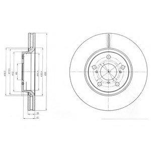 Тормозной диск Delphi BG4236C