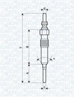 Ьwieca arowa MEGANE 1.9DCi MEGANE III 08- MAGNETI MARELLI UY16A (фото 1)