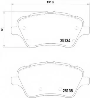 Комплект тормозных колодок, дисковый тормоз BREMBO P24151