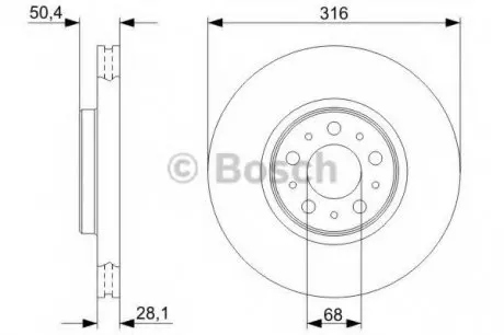Тормозной диск BOSCH 0986479C85