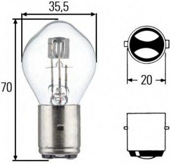 Лампа накаливания, основная фара, Лампа накаливания, основная фара HELLA 8GD002084151 (фото 1)