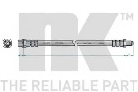 Тормозной шланг NK 851519