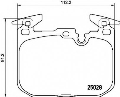 Комплект гальмівних колодок, дискове гальмо BREMBO P06088 (фото 1)