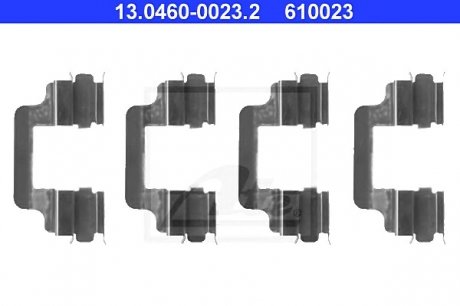 Комплектующие, колодки дискового тормоза ATE 13046000232 (фото 1)