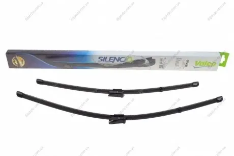 Комплект стеклоочистителей Silencio Flat / бескаркасный / 640 • 520 мм / со спойлером / Valeo 574591