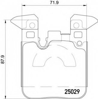 Комплект тормозных колодок, дисковый тормоз BREMBO P06087 (фото 1)