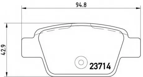 Комплект тормозных колодок, дисковый тормоз BREMBO P23080 (фото 1)