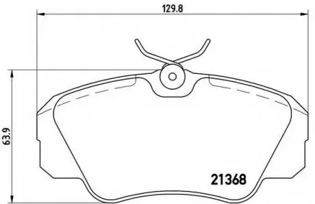 Комплект тормозных колодок, дисковый тормоз BREMBO P59016