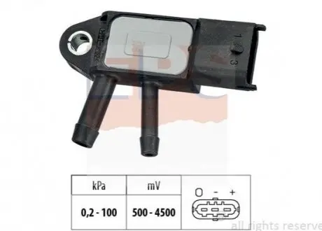 Датчик тиску вихлопних газів Fiat Doblo 1.3/1.6/2.0D Multijet/Ducato 2.3/3.0D Multijet 10- 1.993.292 EPS 1993292