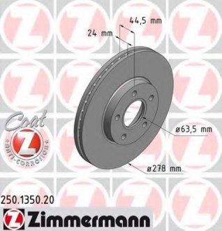Тормозные диски ZIMMERMANN 250135020 (фото 1)