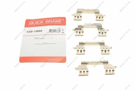 КОМПЛЕКТ МОНТАЖНЫЙ ТОРМОЗНЫХ КОЛОДОК ПЕРЕДН TOYOTA CAMRY SALOON 11- OJD QUICK BRAKE 1091860