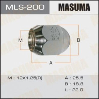 Гайка колесная (все субарики) ключ 19 MASUMA MLS200 (фото 1)